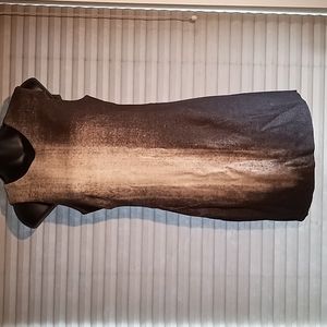 Helmut Lang Abyss Print Wool/Silk Sheath Dress